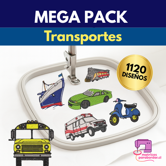 Transportes – MEGA Pack 1120 Diseños