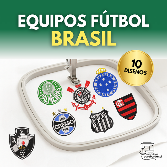 Equipos de Fútbol Brasileros – Pack 10 Diseños