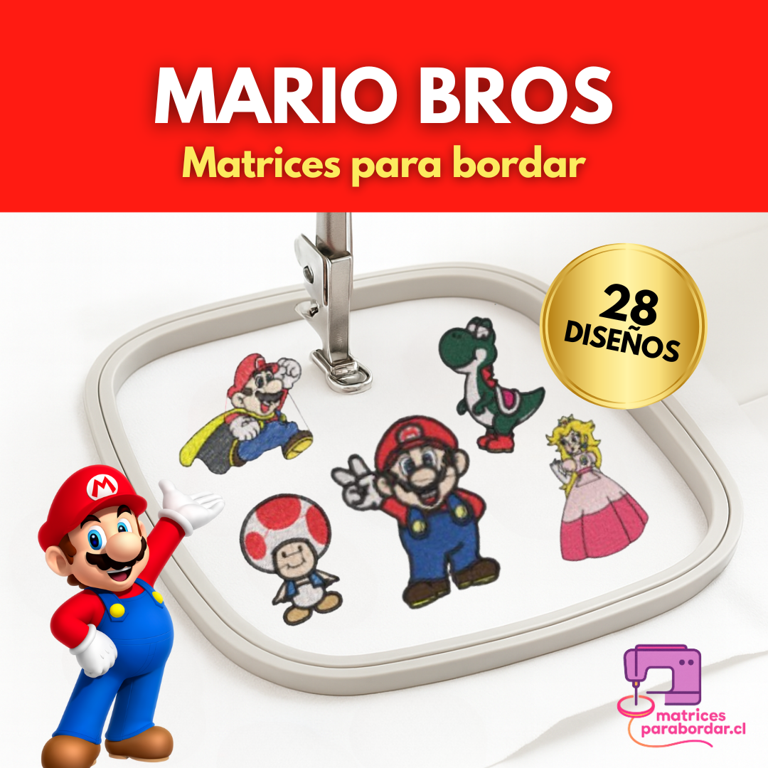 Mario Bros – Pack 28 Diseños