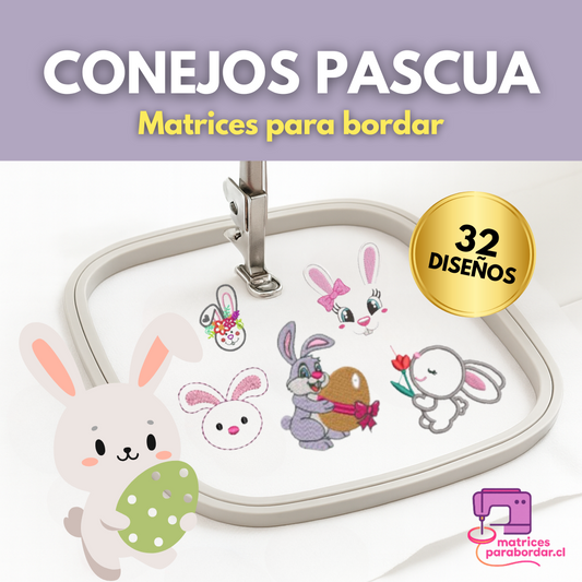 Conejos de Pascua – Pack 32 Diseños