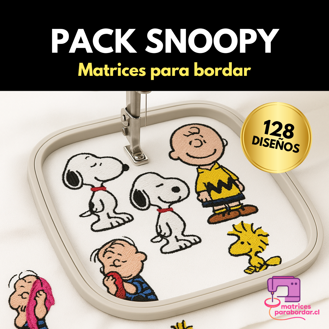 Snoopy – Pack 128 Diseños